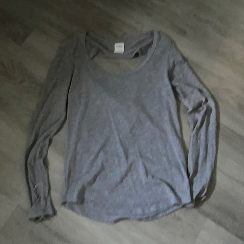 Grey long sleeve victoria secret PINK shirt